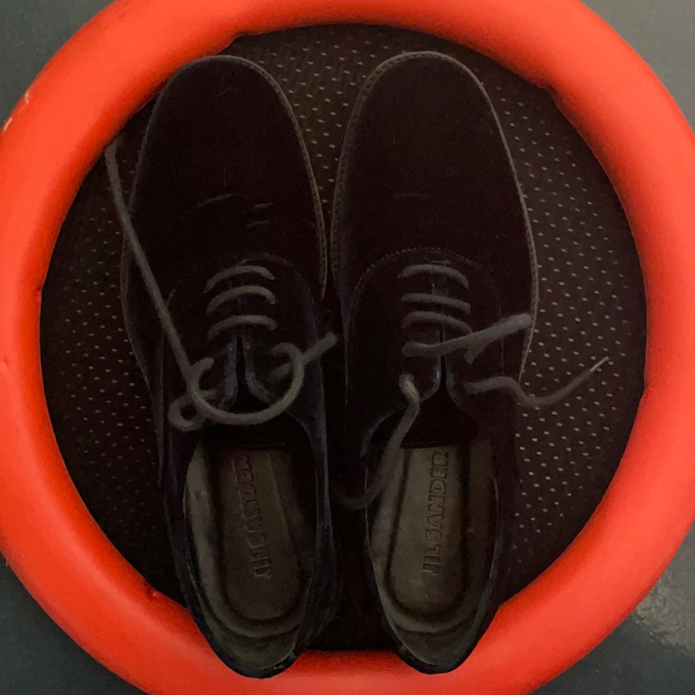 Jil sander velvet derby shoes